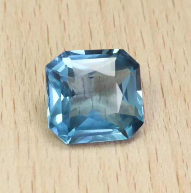 Naturel Certifié Bleu Spinelle 12.00 CT Coupe Carré 13MM Sri Lanka Desseré Gemme 3