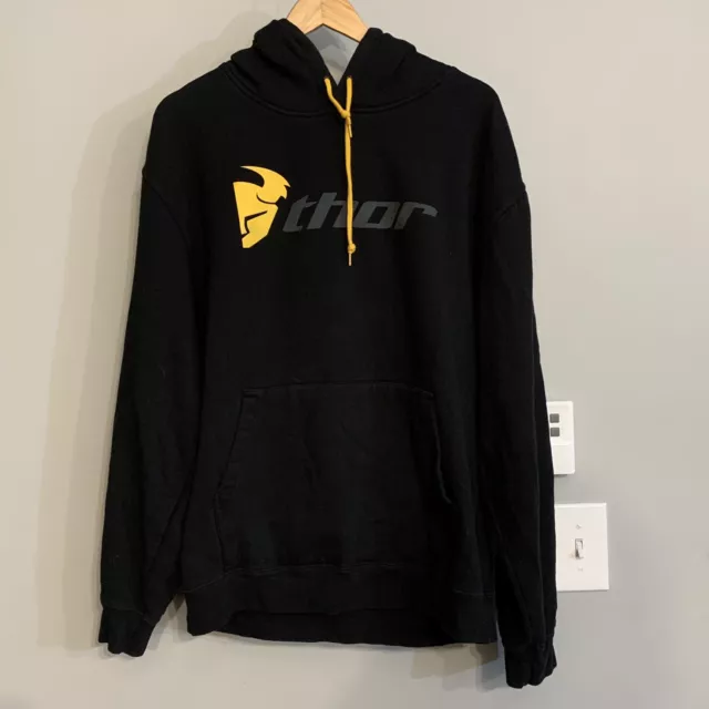 Thor Racing Hoodie Pullover Sweatshirt Moto Sport Dirt Bike Mens Large EUC