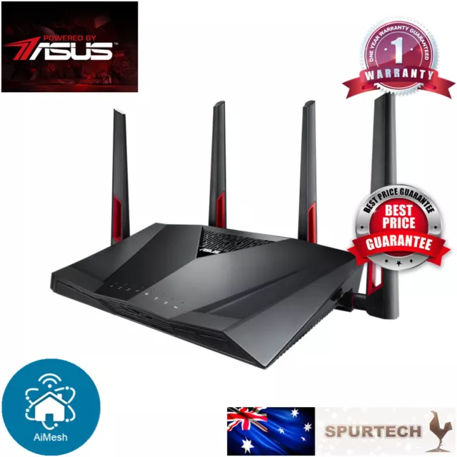 Asus RT-AC88U AC3100 Dual Band Wireless Router 8 LAN ports AIMESH