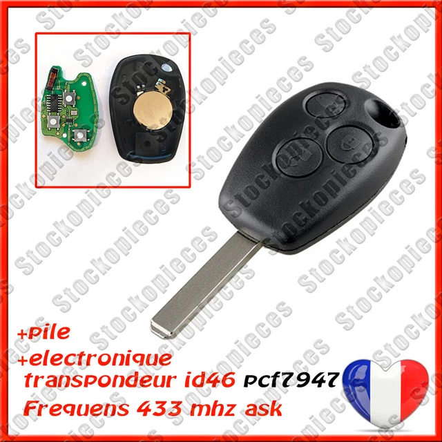 Clé Vierge électronique ID46 Pour Renault Clio 2 Kangoo 1 Phase 2 Twingo - Kit De Programmation Neuf
