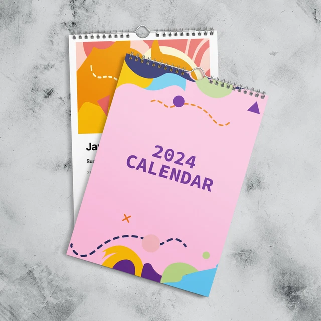WALL CALENDAR (2024) dates, illustration, programmer 39.99 PicClick