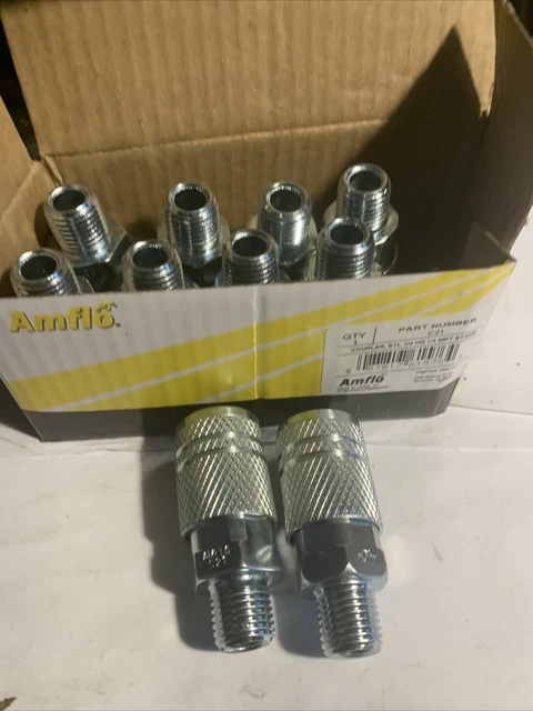 LOT OF 10 AMFLO C21 1/4 MPT male COUPLER