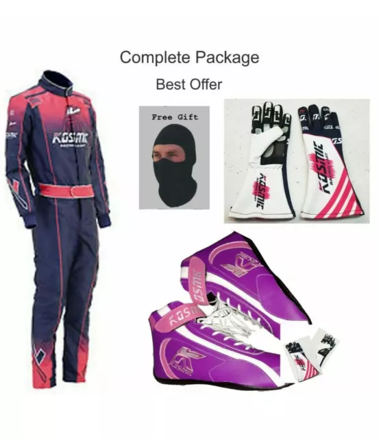 Go Kart Racing Suit CIK FIA level 2 approved kart Suit, Shoes, Gloves with gifts