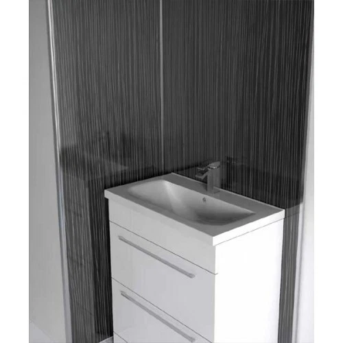 Paneles de pared húmedos de PVC de cuerda negra 250 mm x 2700 mm x 5 mm