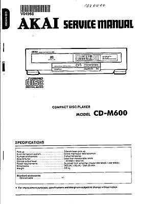 Akai Service Manual Instructions for Akai AM-M600,AM-M800 