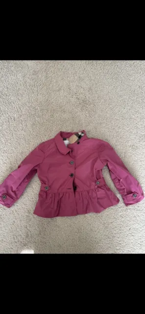Burberry lightweight pink jacket. authentic. toddler 24M