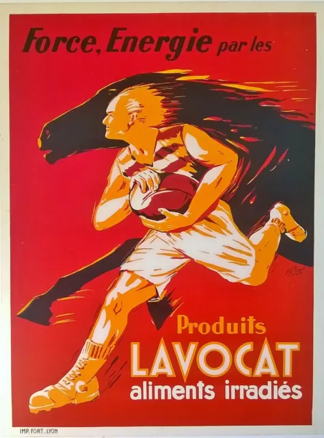 Original French Art Deco Food Poster for Lavocat Irradiated Produce.