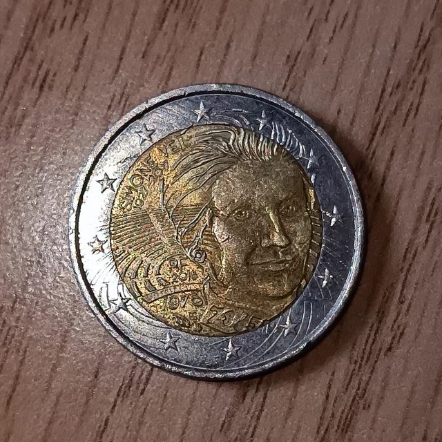 Pièce rare de 2 euros simone veil 1975 (1927-2017) 