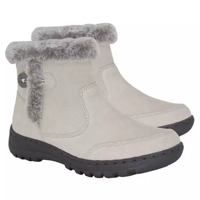 Khombu Women's Winter Snow Boots Warm Ankle Booties Lightweight with Zipper