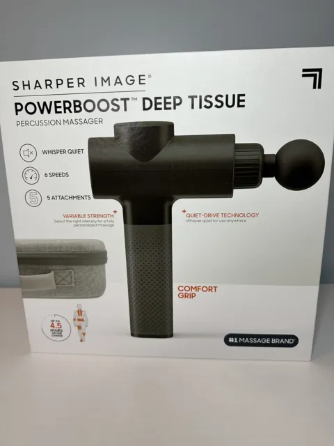 🧷 Sharper Image Powerboost Deep Tissue Massager Percussion Device 🆕 Sealed Box