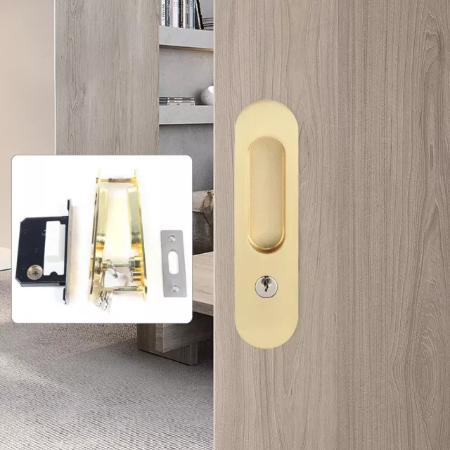 Home Sliding Door Lock Invisible Security Door Lock Anti-theft for Barn Gate
