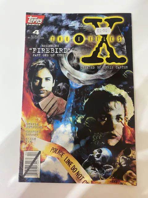 Topps Comics THE X FILES #4 April 1995 Beginning Firebird Part One Of Three