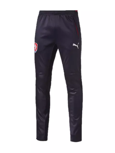 Czech Republic Kid's Pants (Size 7-8y) Football Puma Navy Training Pants - New