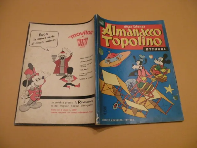 Almanacco Topolino 1963 N° 10 Mondadori Disney Originale Molto Buono No Bollini
