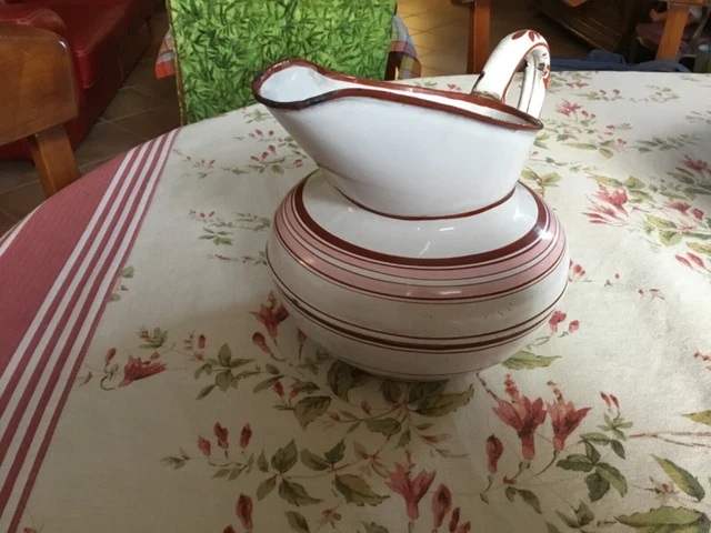 Ancien Broc à Lavement Suspendu Japy émaillé Bleu - Made In France - 2 Litres