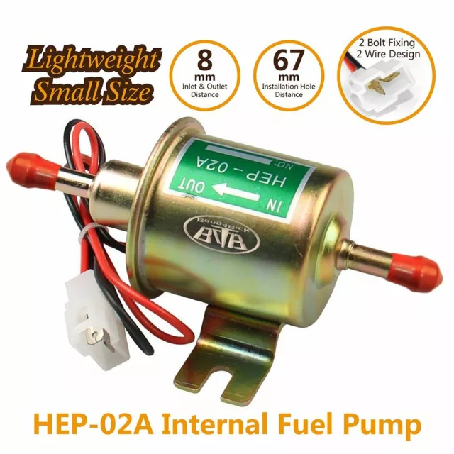 12V Electric Universal Petrol Diesel Fuel Pump Facet Cylinder Style Tractor Boat