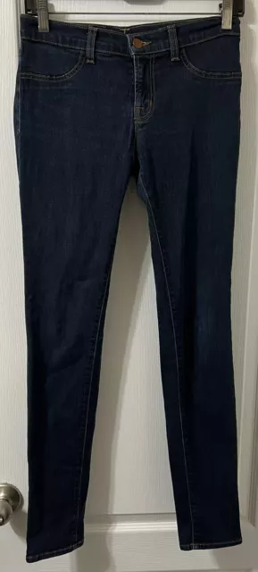 J Brand Jeans Womens Size 27/31 Starless Super Skinny Blue Dark Wash Stretch
