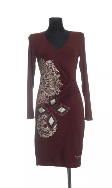 BNWT DESIGUAL Abigail Abito da donna a maniche lunghe Taglia Small