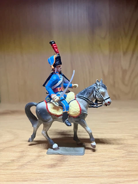Soldat Starlux – Cavalier Premier Empire – 1/32 (60mm) – Plastique Peint – France