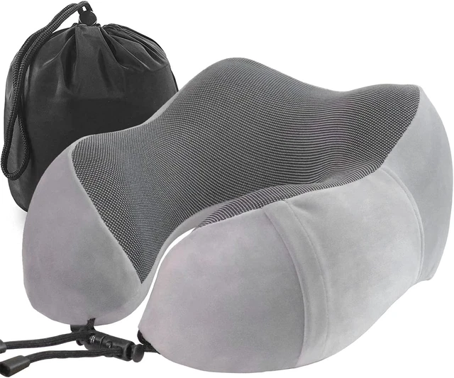 Travel Pillow, Best Memory Foam Neck Pillow and Head Support Soft Pillow with Si