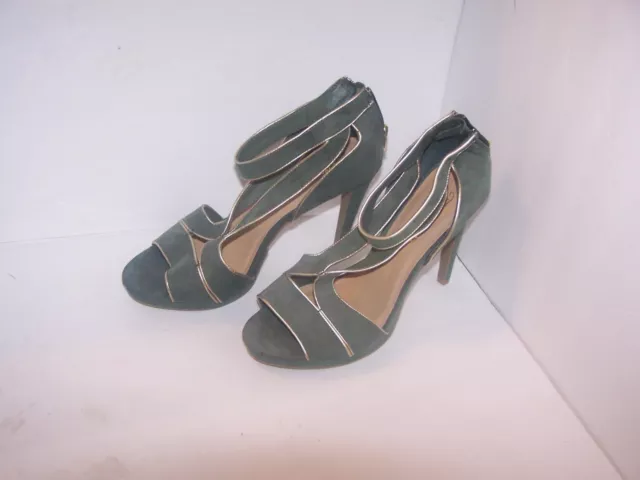 Womens Green Forever Selected by Paula Abdul Open Toe Stilettos size 10M NWOB