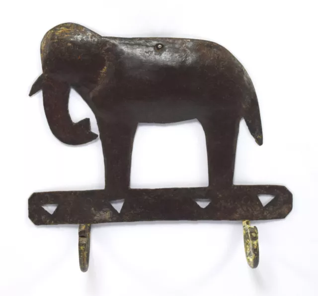 Único Elefante Indio Figura Llave Pared Gancho Colgador Gran Decorative. i75-134