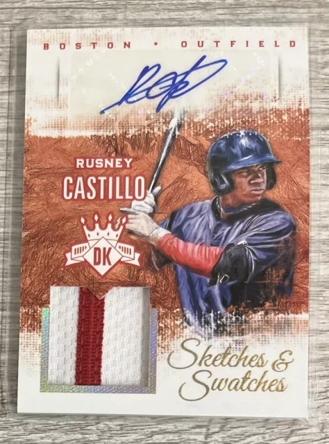 Rusney Castillo 2016 Panini Diamond Kings Sketches & Swatches Jersey Auto /5 K