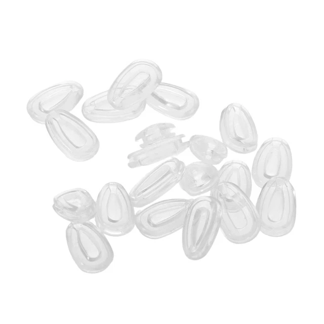 Naselli Per Occhiali In Silicone - 20 Paia Antiscivolo, Forma Mezzaluna, Nero E Bianco