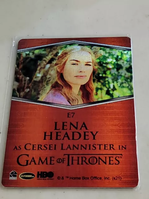 Game of Thrones Iron Anniversary Series 1 Tyrion Metal Card Red Lena Headey E7