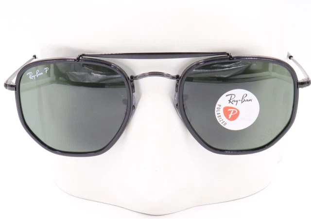 Ray-Ban The Marshal II Black G-15 Green Polarized Sunglasses RB3648M 002/58 52 Ray-Ban The Marshal II Black G-15 Green Polarized Sunglasses RB3648M 002/58 52
