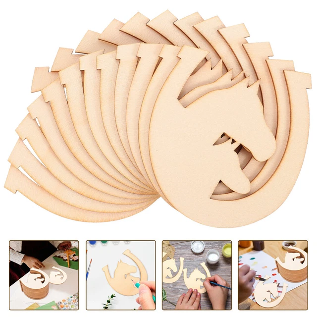 48 piezas rodajas de madera discos de madera en blanco sin pintar hágalo usted mismo astillas para niños manual