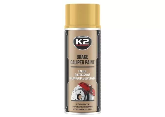 K2 Vernice Pinza Freno Oro Lucido Vernice Spray Resistente 260°C - 400 Ml
