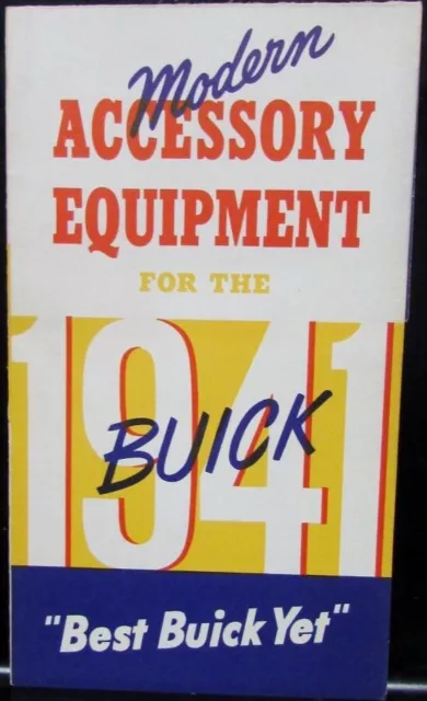 1941 Buick Accessory Equipment Sales Brochure Leaflet Original