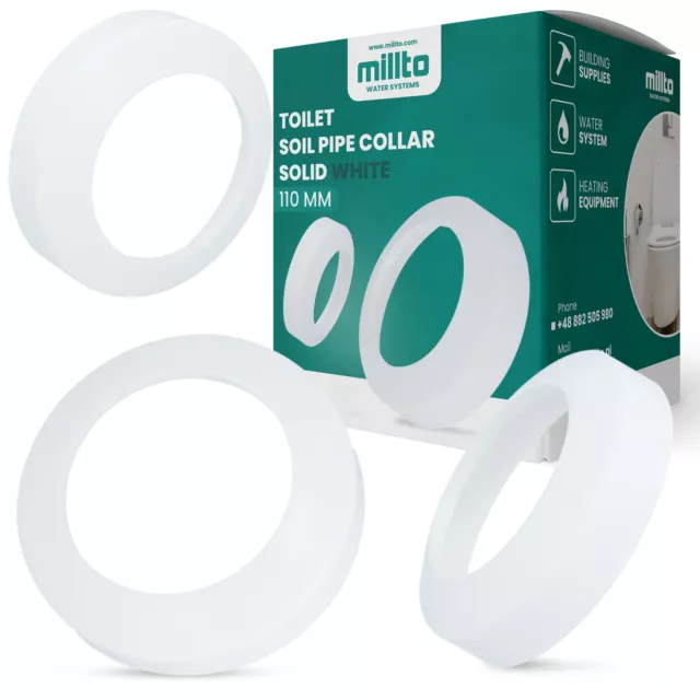 Millto™ WC Anschluss Rosette Klapprosette 110mm WC-Stutzen Abdeckrosette