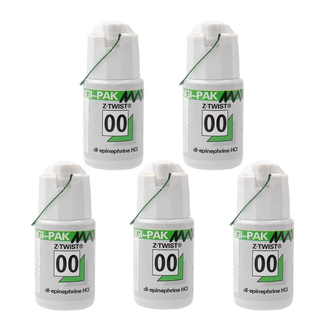 5 Bottles Dental Gingival Retraction Cord 00 Size Z-TWIST Cotton Knitted