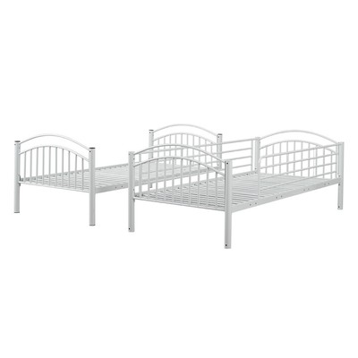 Austin White Metal Bunk Bed 3ft Single,Split into 2 Beds For Twins Adults New 11