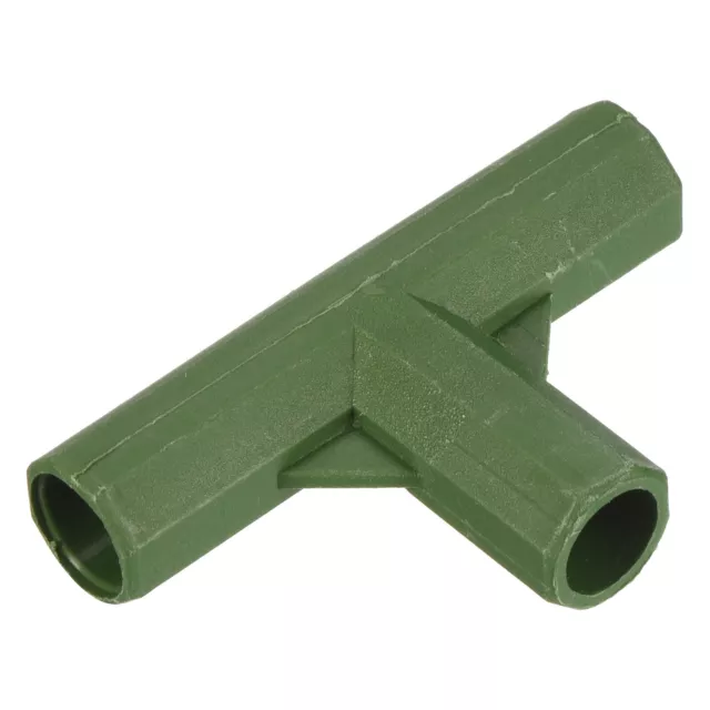 Jardinería Marco Conector, 12mm Plástico Plano 3 Vías Tubería Junta Verde 25pzs