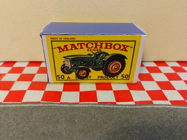 Matchbox Lesney No50 Tractor EMPTY REPRO box Only  NO CAR