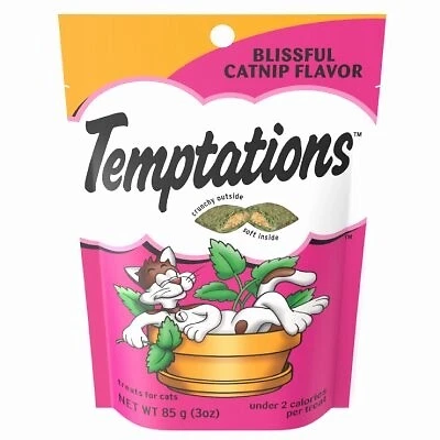 Temptations Cat Treat, sabor hierba gatera, 3 oz. -00099