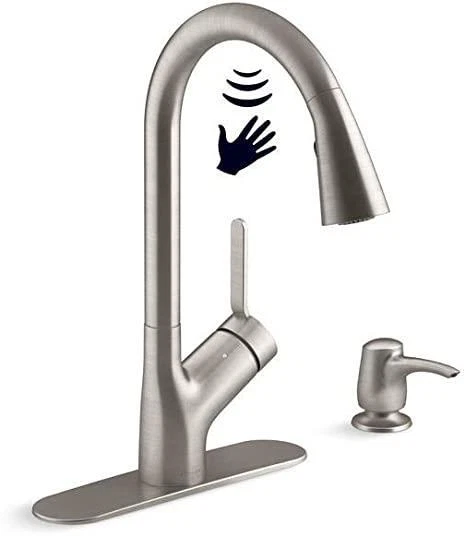 Kohler R22898-SD-VS Setra Touchless Pull-Down Sprayer Kitchen Faucet Stainless