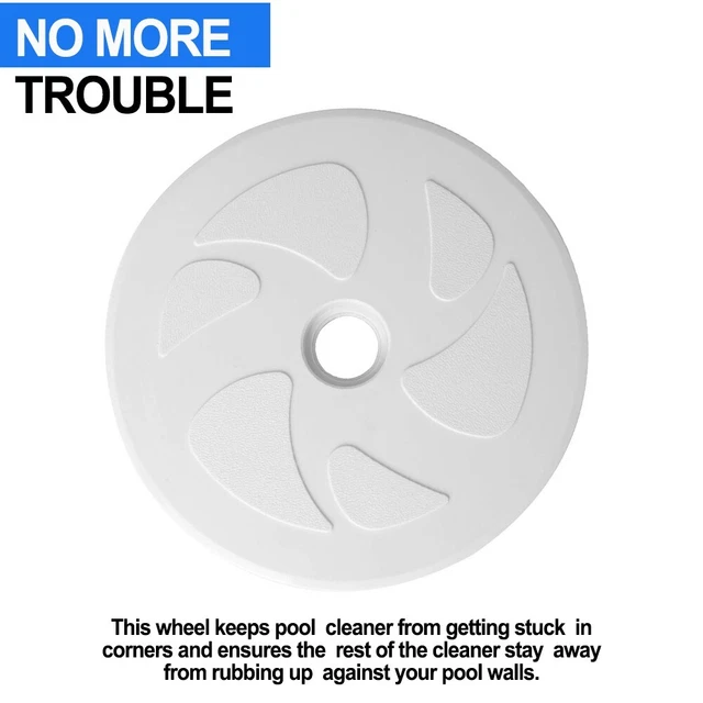 Brand New C6 Large Wheel 1PC 6.5" X6.5" X0.7" White Pool Cleaner Accessories