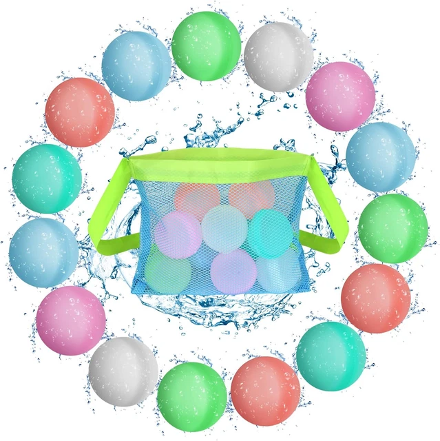 15 Stück Wiederverwendbare Wasserballons Selbstdichtende Silikon-Wasserbälle mit