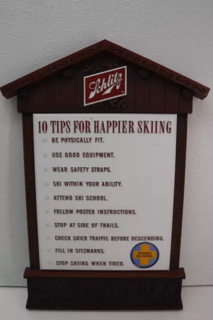 RARE Vintage Schlitz Beer Sign "National Ski Patrol"