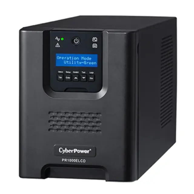 CyberPower PRO Series 1000VA / 900W (10A) Tower UPS with LCD - (PR1000ELCD)-3 yr