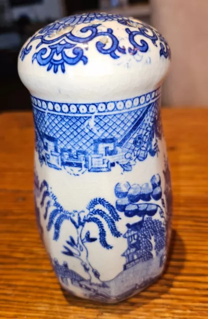 Vintage Blue Willow Muffineer Sugar Shaker-Moriyama Made in Japan