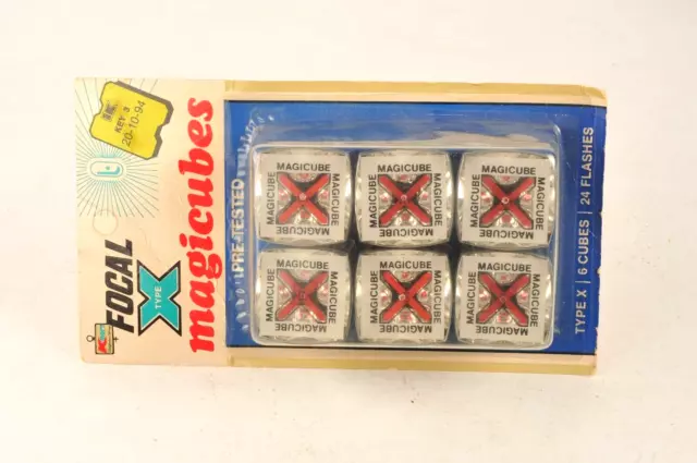 Vintage Magicube Type X Camera Flash Cubes Bulbs 6 Cubes USA Kmart New OLD STOCK