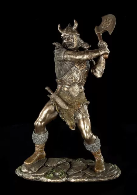 Vikingo Figura Con Hacha Y Armadura - Decorativa Guerrero Nordmann - Veronese -