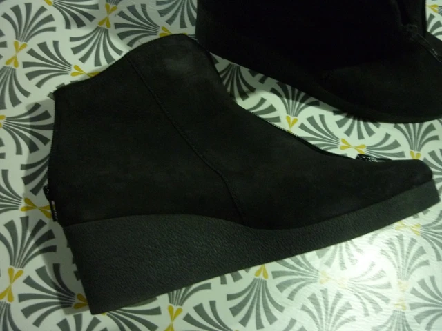 Bottines Boots Femme - Marque Arche - Nubuck Noir Pointure 42 Superbe Affaire 