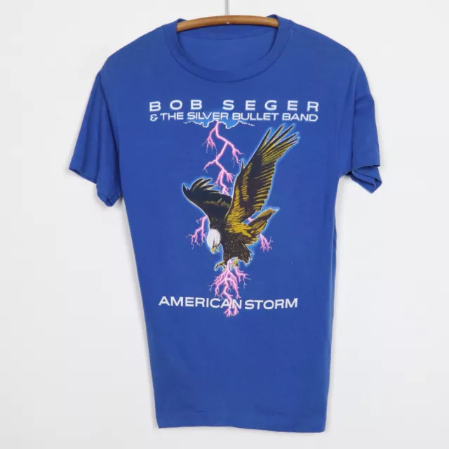 Bob Seger American Storm Tour Shirt Short Sleeve Blue Unisex S-5XL HB186