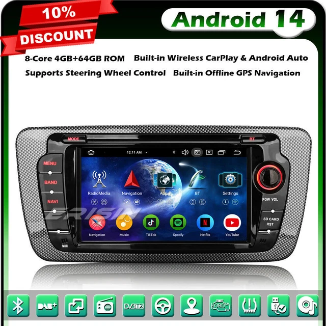 Inefala 8 Core 4+64G Radio Para BMW X5 E53 1999 Android 15 Con Wireless Carplay Y Android Auto, 9'' Pantalla Táctil Estéreo Radio Con Bluetooth 5.0 59UI 32 EQ DSP GPS FM/RDS
